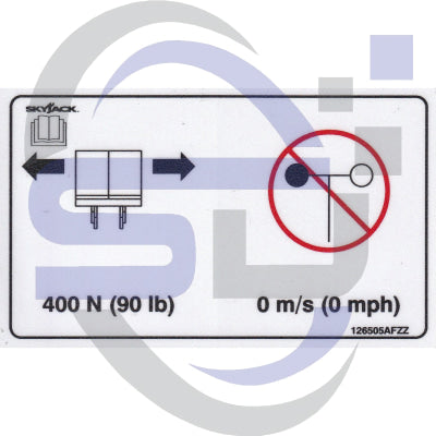 Skyjack Single Decal 126505_AFZZ - Safety Decals Ltd