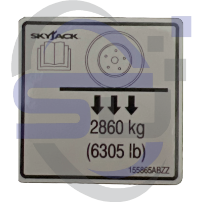 Skyjack Single Decal 155865_ABZZ - Safety Decals Ltd