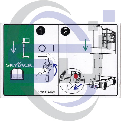 Skyjack Single Decal 159511_ABZZ - Safety Decals Ltd