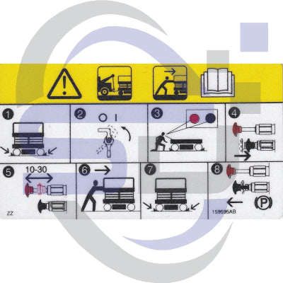 Skyjack Single Decal 159595_AB - Safety Decals Ltd