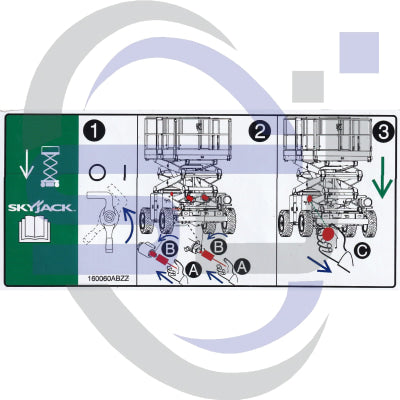 Skyjack Single Decal 160060_ABZZ - Safety Decals Ltd