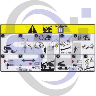 Skyjack Single Decal 161139_ACZZ - Safety Decals Ltd