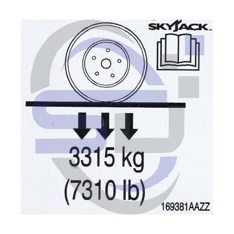 Skyjack Single Decal 169381_AAZZ - Safety Decals Ltd