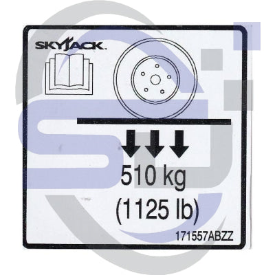 Skyjack Single Decal 171557_ABZZ - Safety Decals Ltd