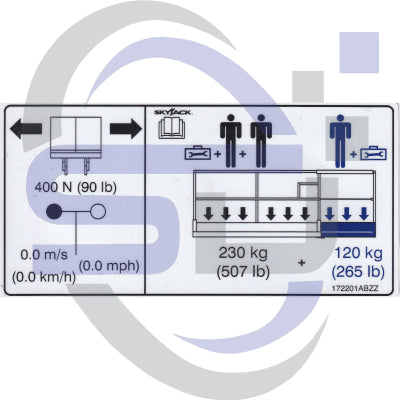 Skyjack Single Decal 172201_ABZZ - Safety Decals Ltd