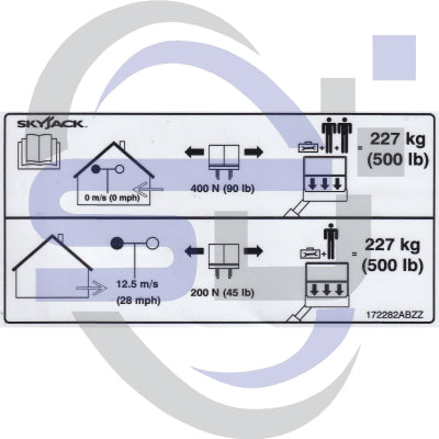 Skyjack Single Decal 172282_ABZZ - Safety Decals Ltd