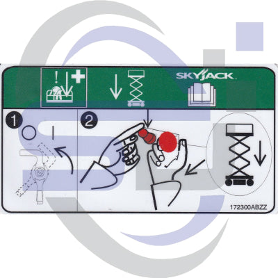 Skyjack Single Decal 172300_ABZZ - Safety Decals Ltd