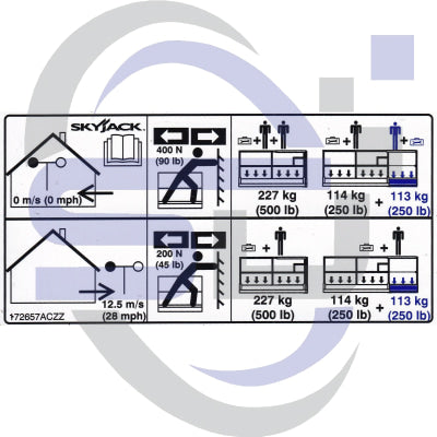 Skyjack Single Decal 172657_ACZZ - Safety Decals Ltd