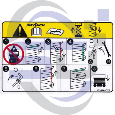 Skyjack Single Decal 172678_ACZZ - Safety Decals Ltd