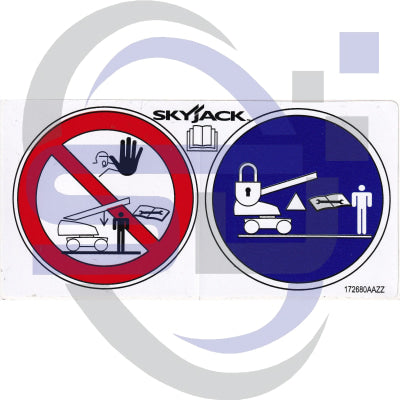 Skyjack Single Decal 172680_AAZZ - Safety Decals Ltd