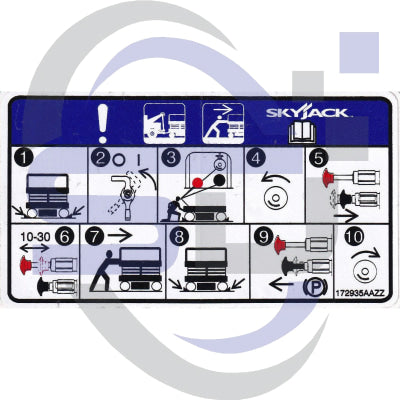 Skyjack Single Decal 172935_AAZZ - Safety Decals Ltd