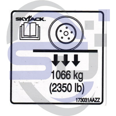 Skyjack Single Decal 173031_AAZZ - Safety Decals Ltd