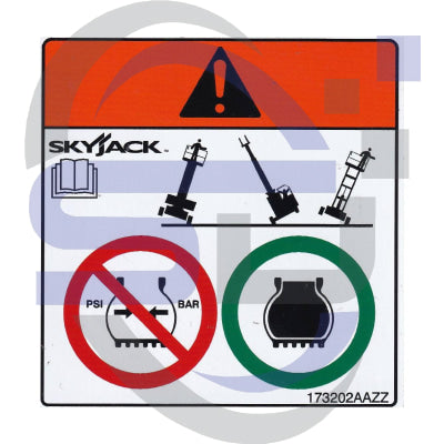 Skyjack Single Decal 173202_AAZZ - Safety Decals Ltd