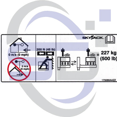 Skyjack Single Decal 173260_AAZZ - Safety Decals Ltd