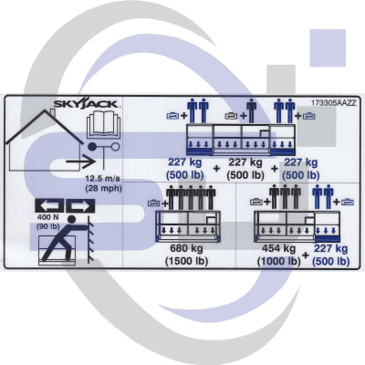 Skyjack Single Decal 173305_AAZZ - Safety Decals Ltd