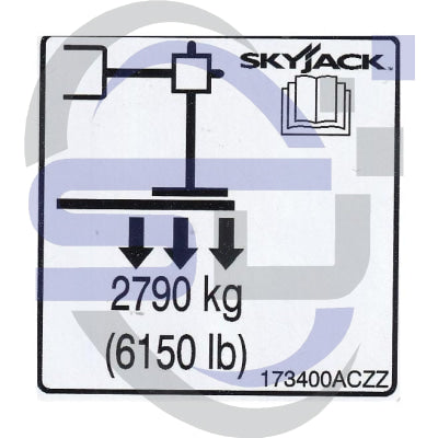 Skyjack Single Decal 173400_ACZZ - Safety Decals Ltd