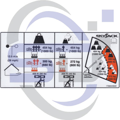 Skyjack Single Decal 173604_ABZZ - Safety Decals Ltd
