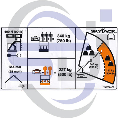 Skyjack Single Decal 173678_AAZZ - Safety Decals Ltd