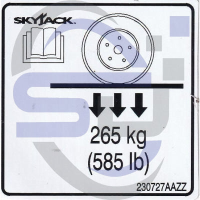 Skyjack Single Decal 230727_AAZZ - Safety Decals Ltd