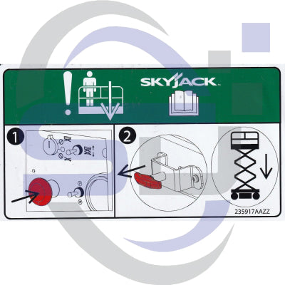 Skyjack Single Decal 235917_AAZZ - Safety Decals Ltd