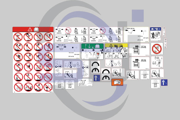 Skyjack SJ12 Safety Decal Kit, PN160767 - Safety Decals Ltd