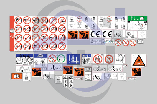 Skyjack SJ12ES Safety Decal Kit, PN226061 - Safety Decals Ltd