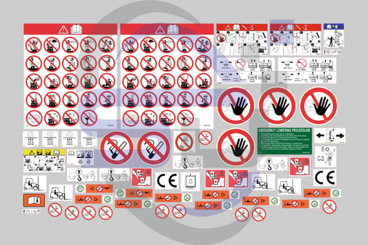 Skyjack Sj4632 Safety Decal Sticker Kit Sj4632
