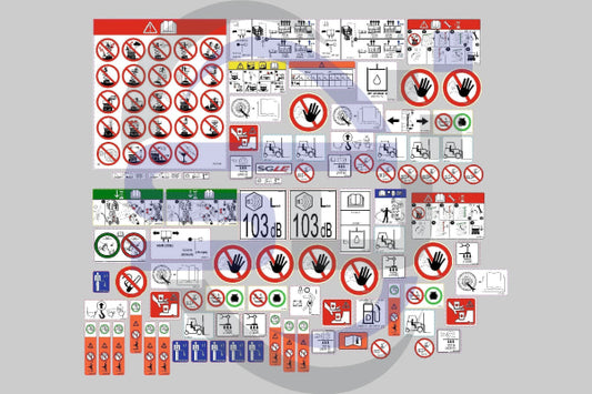 Skyjack SJ6832RT Safety Decal Kit, PN166337 AUS - Safety Decals Ltd