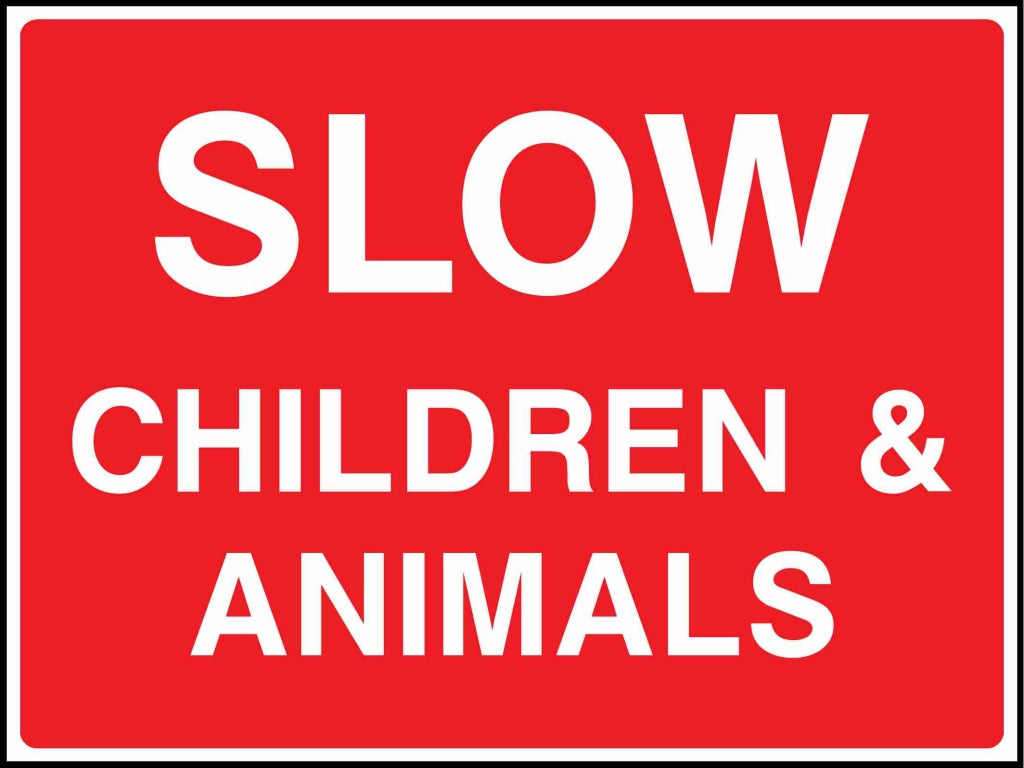 SLOW CHILDREN & ANIMALS - Safety Decals Ltd