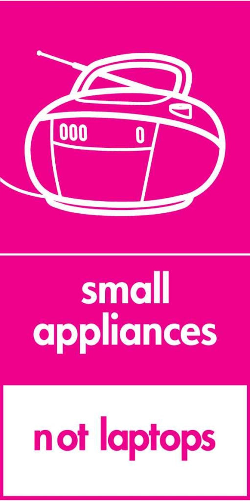 small appliances not laptops - Safety Decals Ltd