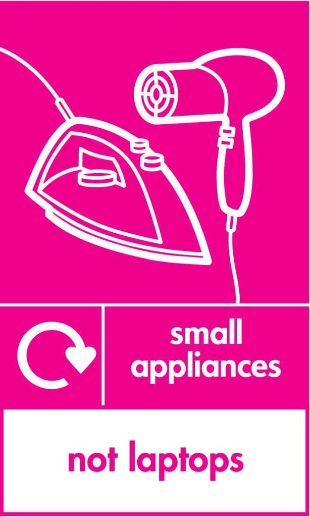 small appliances not laptops - Safety Decals Ltd