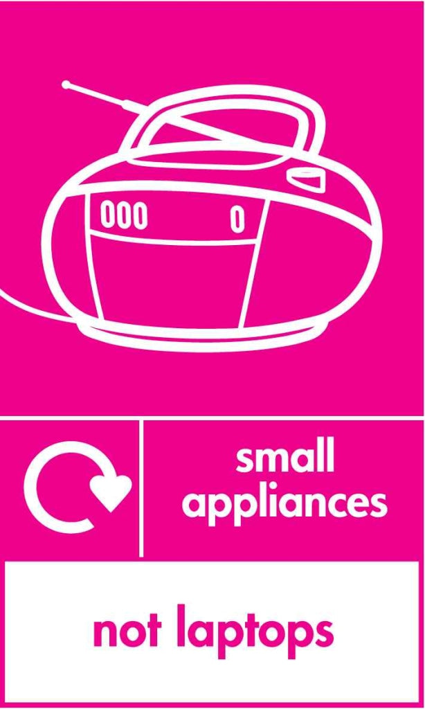 small appliances not laptops - Safety Decals Ltd