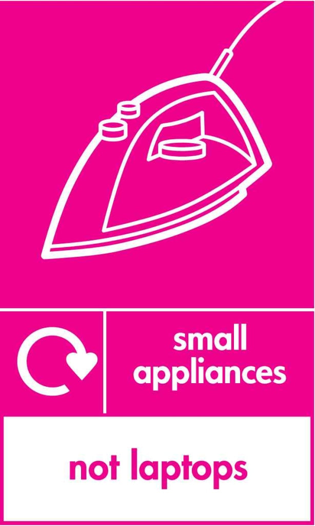 small appliances not laptops - Safety Decals Ltd
