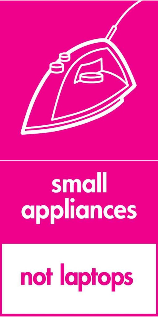 small appliances not laptops - Safety Decals Ltd
