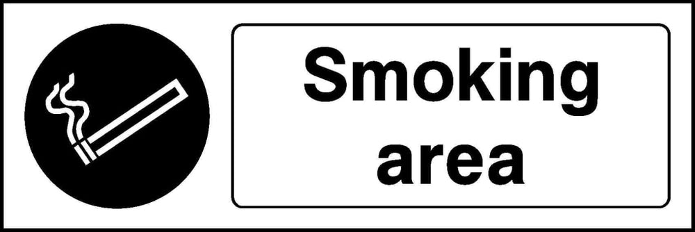 Smoking area| Prohibition Smoking Safety Sign