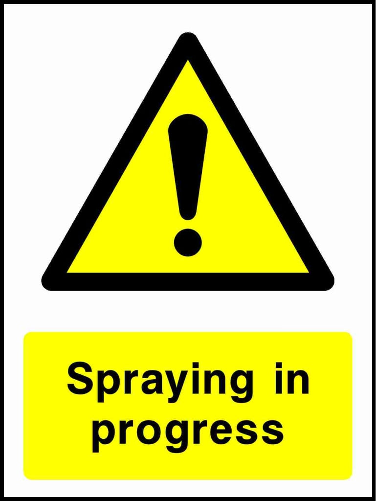 Spraying in progress - Safety Decals Ltd