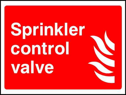 Sprinkler control 
valve - Safety Decals Ltd