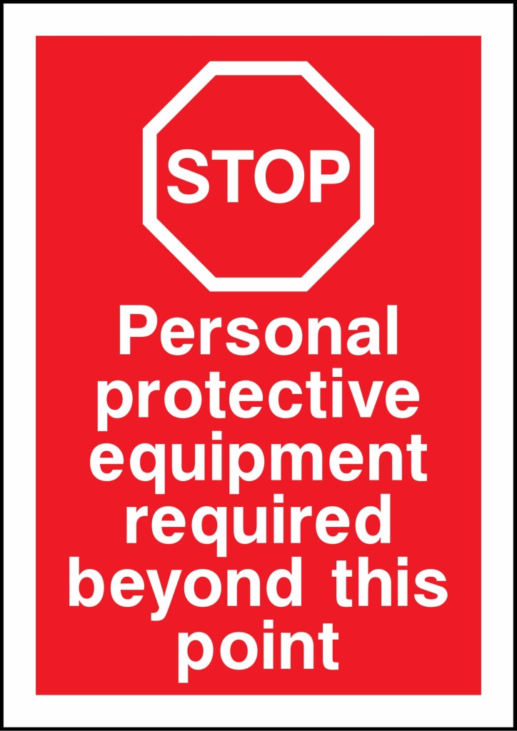 Warning Hazardous Substances Wear Personal Protective E