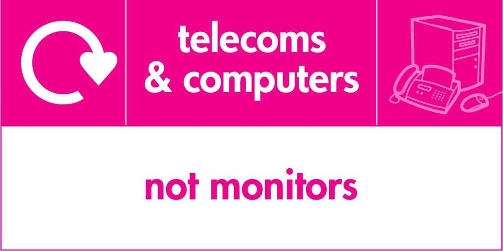 telecoms &amp; computers 
not monitors - Safety Decals Ltd