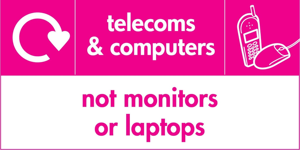 telecoms &amp; computers 
not monitors or laptops - Safety Decals Ltd