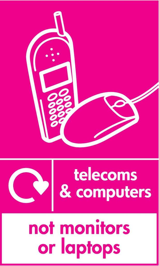 telecoms &amp; computers 
not monitors or laptops - Safety Decals Ltd