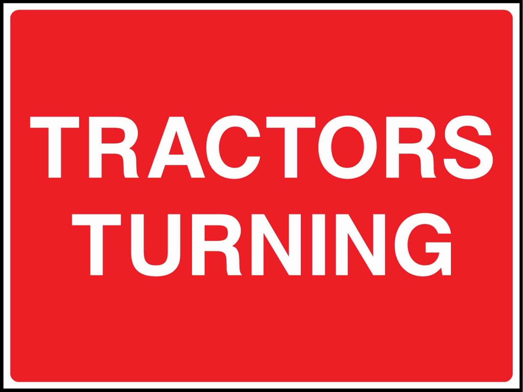 TRACTORS TURNING - Safety Decals Ltd