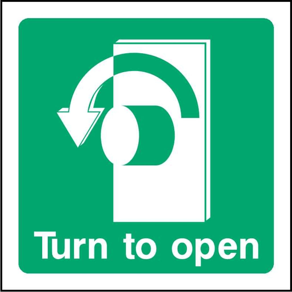 Turn to open - Safety Decals Ltd