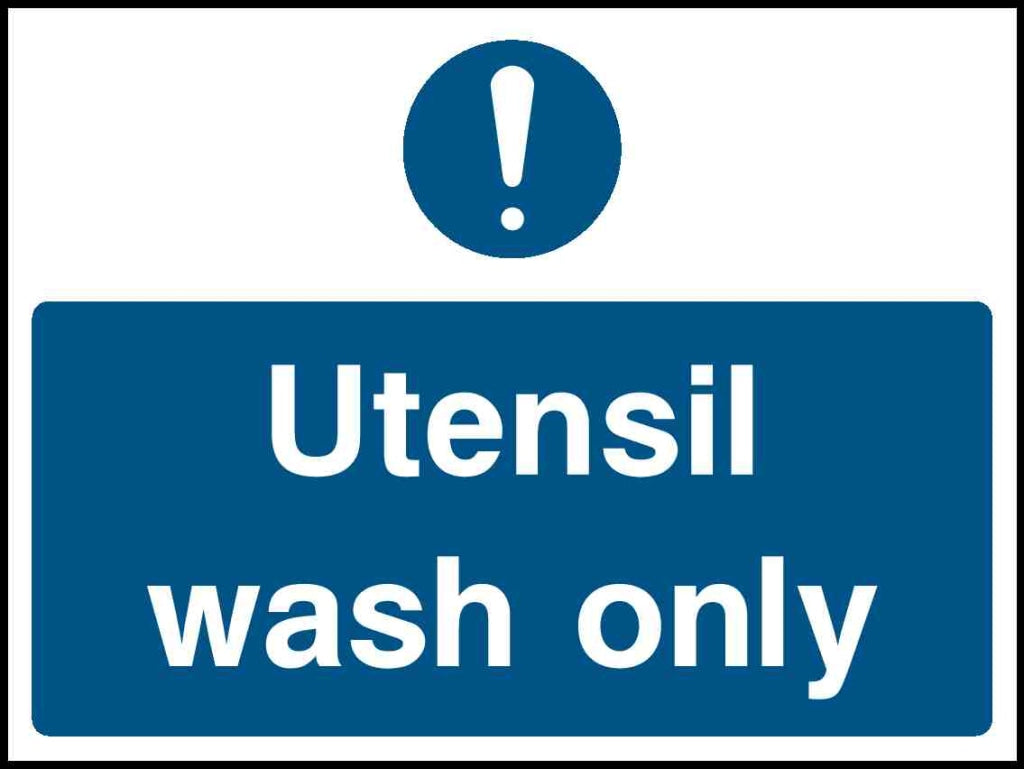Utensil wash only - Safety Decals Ltd