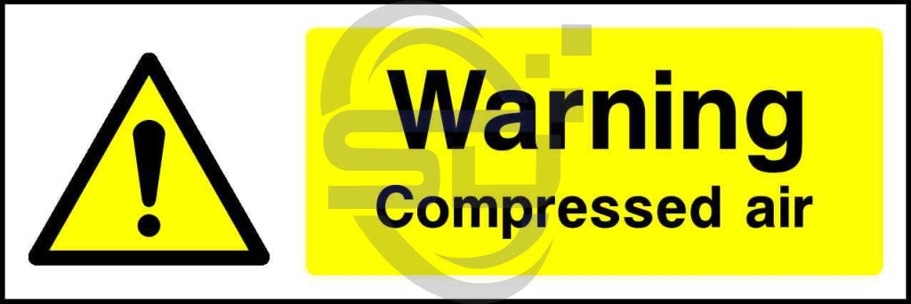Warning Compressed Air (Copy) - Safety Decals Ltd
