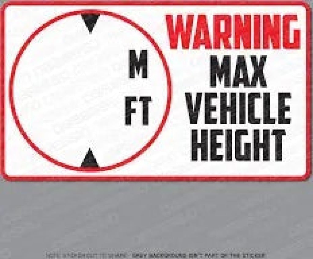 Warning Max Vehicle Height