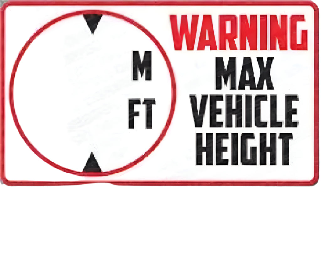Warning Max Vehicle Height HGV Lorry Safety Sticker Pack Of 25 - Safety Decals Ltd