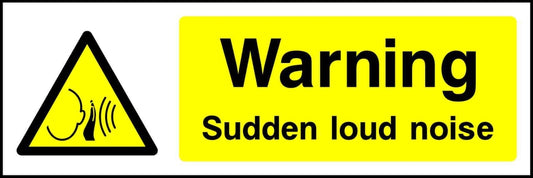 Warning sudden loud noise - Safety Decals Ltd