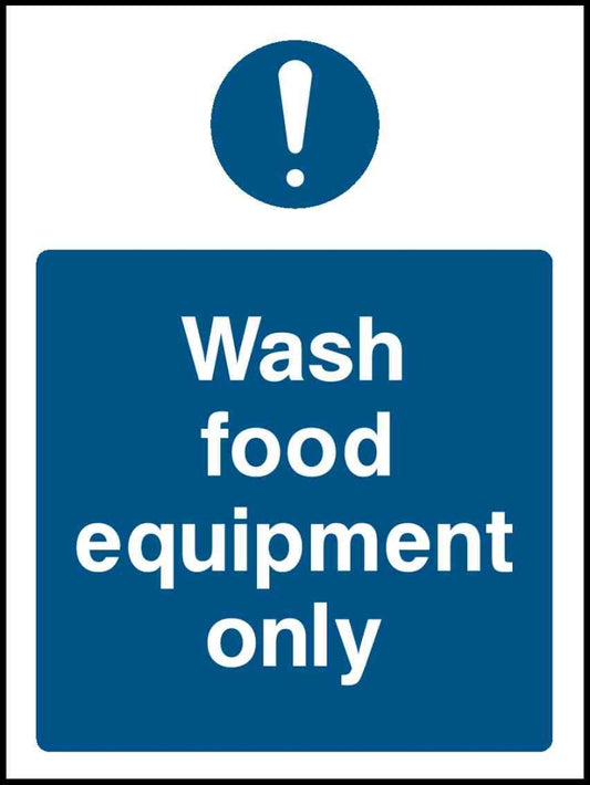 Wash Food Equipment Only