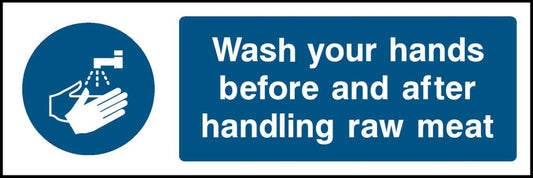 Wash Your Hands Before And After Handling Raw Meat